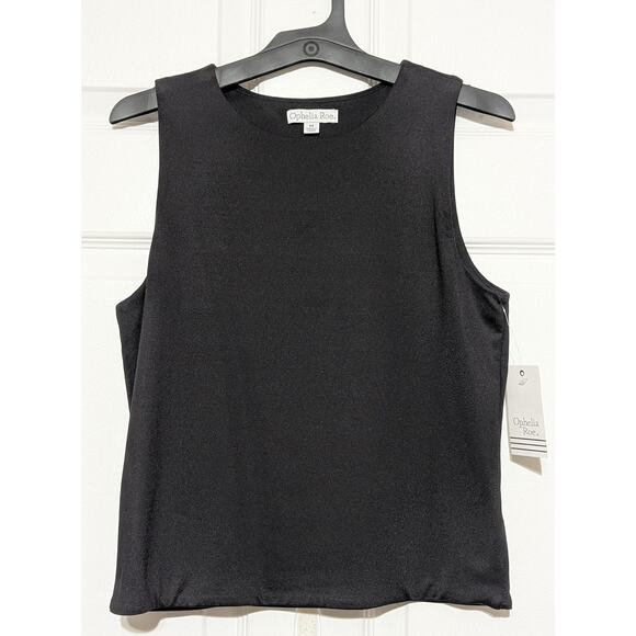 Ophelia Roe Knit Tank Top Womens Medium Black Sleeveless Stretch Casual Shirt, M - Picture 3 of 10